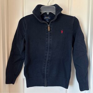 Polo by Ralph Lauren Kids Dark Blue Full-Zip Cardigan